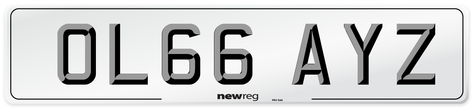 OL66 AYZ Number Plate from New Reg